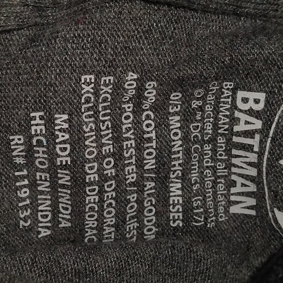 DC Comics Batman Onesie 0-3 months - Picture 2 of 6